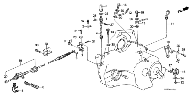 1988 Honda Civic Clamp, Throttle Wire Diagram for 24365-PM5-900