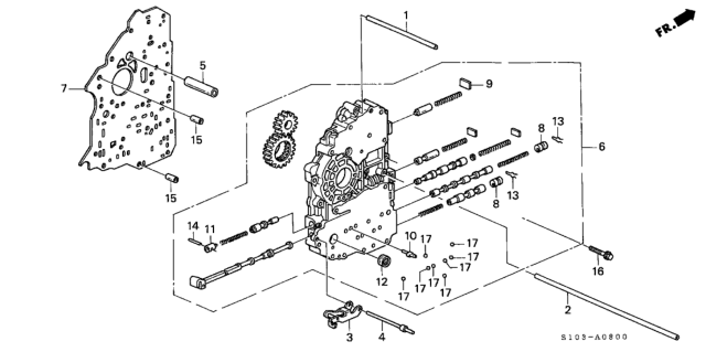 1999 Honda CR-V Body Assembly, Main Valve Diagram for 27000-PDM-900