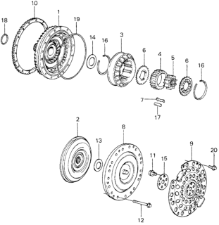 1980 Honda Civic 3 Door ** (1500) KA HMT HMT Torque Converter Diagram