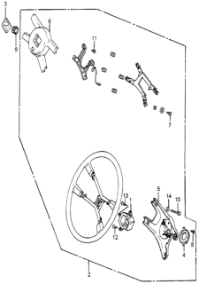 1985 Honda Accord 3 Door LX KH 4AT Steering Wheel Diagram 2