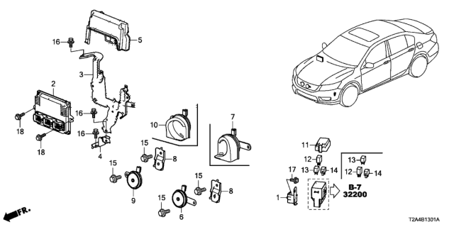 2016 Honda Accord Control Module, Powertrain (Rewritable) Diagram for 37820-5G1-L83