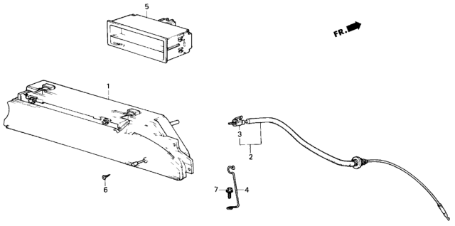 1987 Honda Civic Meter Assembly, Combination (Northland Silver) Diagram for 37105-SB3-675