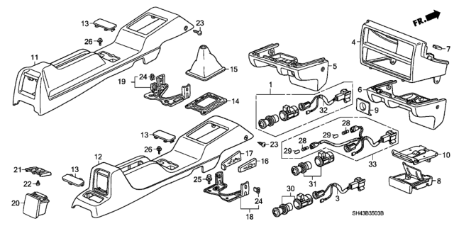 1988 Honda Civic Cord Assy. Diagram for 39628-SF4-305