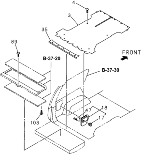 1997 Honda Passport Screw, Trim Cover Diagram for 8-97019-808-0