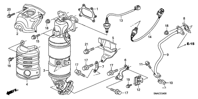 2010 Honda Civic Converter (1.8L) Diagram