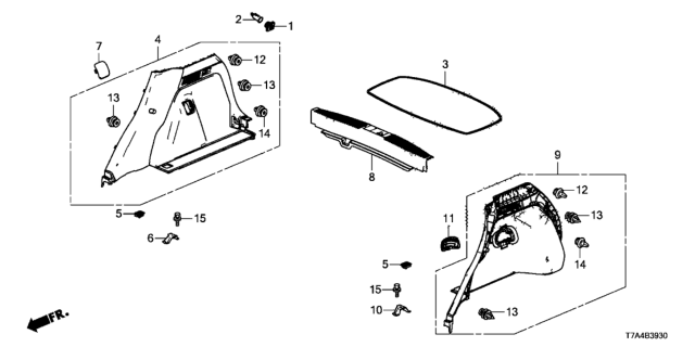 2021 Honda HR-V Side Lining Diagram