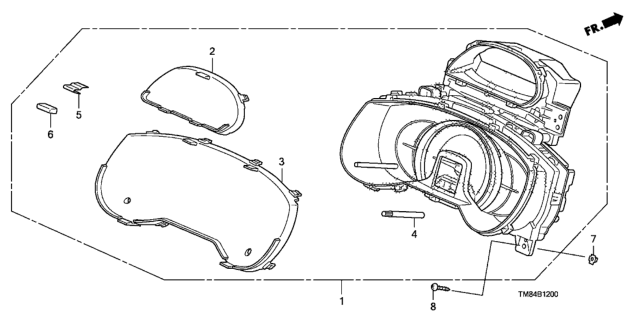 2011 Honda Insight Meter, Combination Diagram for 78100-TM8-A04