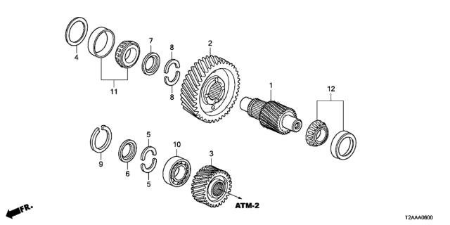 2017 Honda Accord AT Final Drive Shaft (L4) Diagram