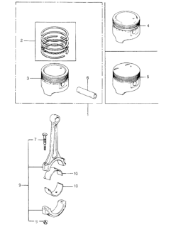 1981 Honda Civic Ring Set, Piston (Std) (Riken) Diagram for 13011-PA5-004