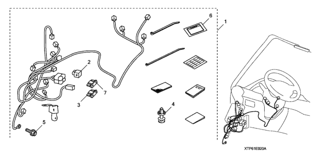 2013 Honda Crosstour 5 Door EXL (4WD) KA 6AT Remote Engine Starter Attachment Diagram