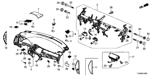 2018 Honda HR-V Instrument Panel Diagram