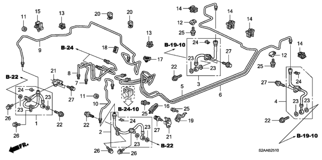 2008 Honda S2000 Brake Lines (VSA) Diagram