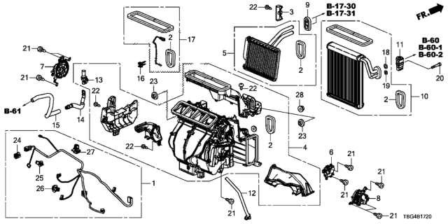 2016 Honda Civic Heater Unit Diagram