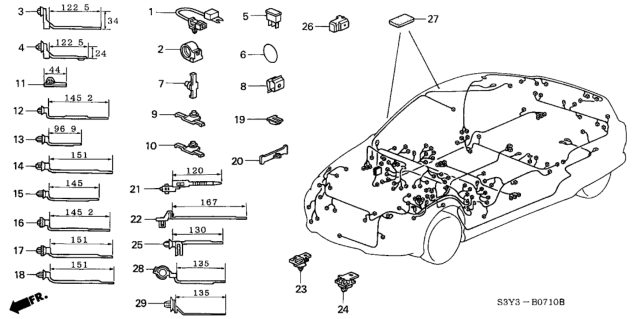 2000 Honda Insight Harness Band - Bracket Diagram