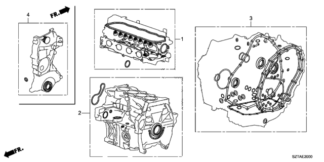 2014 Honda CR-Z Gasket Kit Diagram