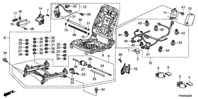 2010 Honda Crosstour OPDS Unit Diagram for 81169-TP6-A41