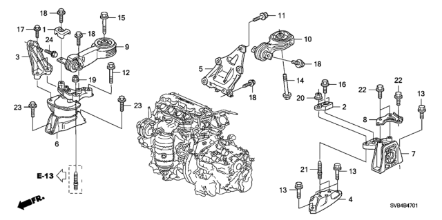 2010 Honda Civic Bolt, Flange (14X93) Diagram for 90165-SNA-A00