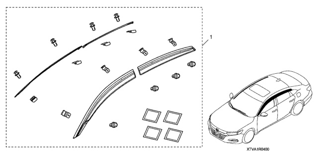 2021 Honda Accord 4 Door 20TRNG (2.0 TOURING) KA XAT Door Visor Diagram