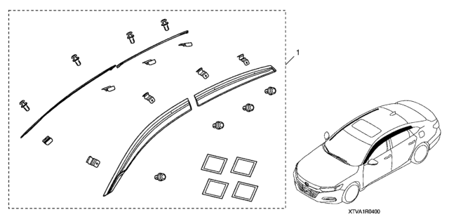 2018 Honda Accord Door Visor Diagram