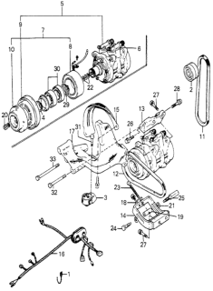 1979 Honda Accord Rotor Assembly Diagram for N047350-0370