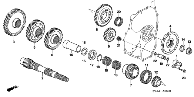 2008 Honda Civic Gear, Countershaft Low Diagram for 23421-RPC-010