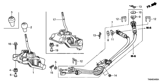 2011 Honda Fit Shift Lever Diagram