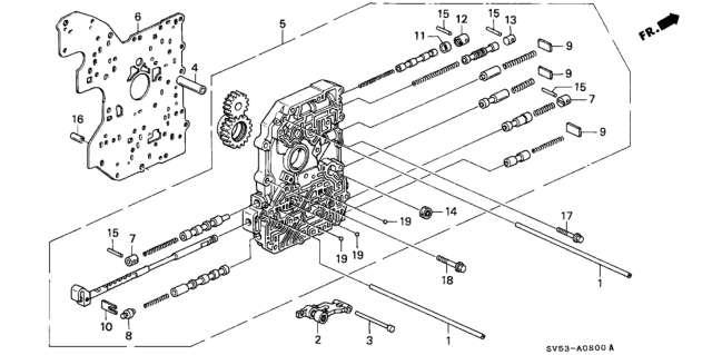 1997 Honda Accord Plate, Main Separating Diagram for 27112-P0X-600