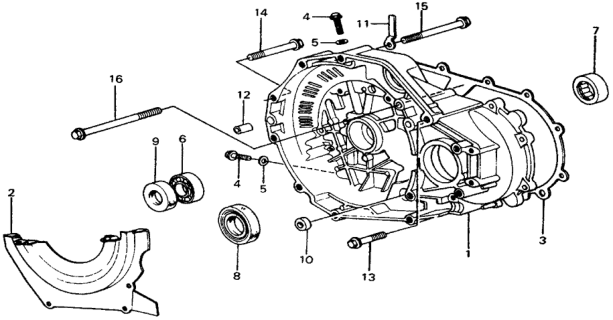 1975 Honda Civic 3 Door ** (1500) KA HMT HMT Torque Converter Housing Diagram