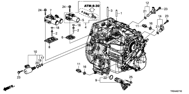 2012 Honda Civic AT Sensor - Solenoid Diagram