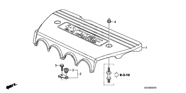 2010 Honda Element Engine Cover Diagram