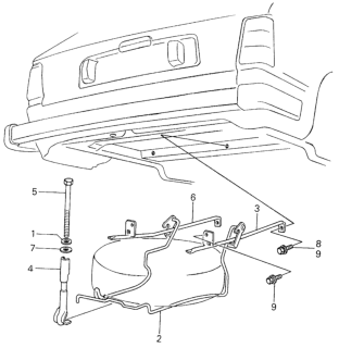 1982 Honda Civic Bolt, Hook Diagram for 72223-SA2-000