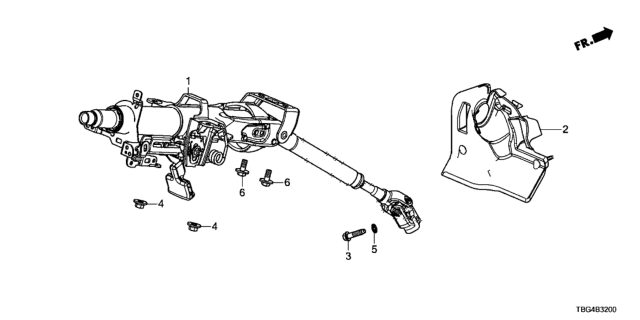 2018 Honda Civic Steering Column Diagram