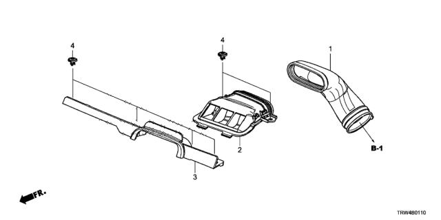 2020 Honda Clarity Plug-In Hybrid Insulation Plate Diagram for 17255-5WJ-A00