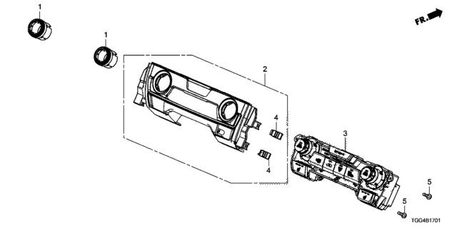 2020 Honda Civic Case Set (Dark Steel) Diagram for 79603-TBA-A32ZB