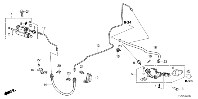 2021 Honda Civic Clutch Master Cylinder Diagram