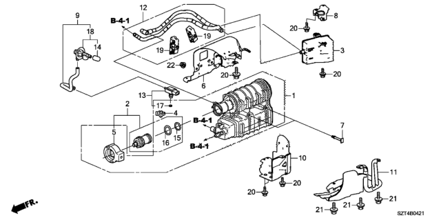2012 Honda CR-Z Tube Assy. B, Drain Diagram for 17743-SZT-L01