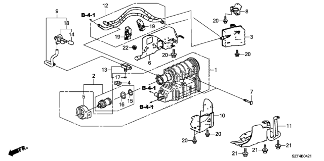 2012 Honda CR-Z Bracket, Canister Filter Diagram for 17378-SZT-L00