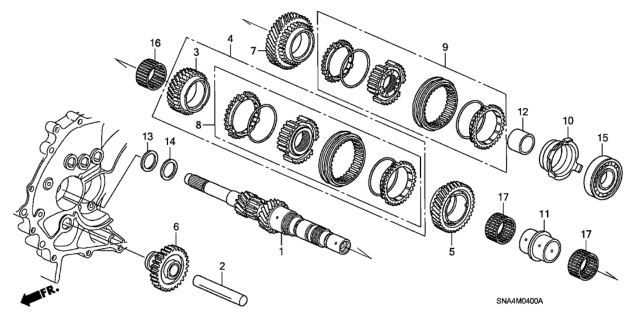 2007 Honda Civic Mainshaft (1.8L) Diagram