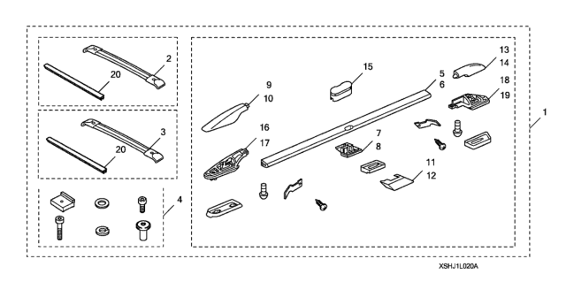 2006 Honda Odyssey Roof Rack Diagram