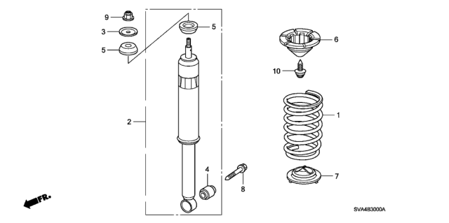 2006 Honda Civic Rear Shock Absorber Diagram