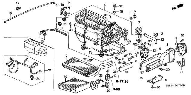 2002 Honda Civic Heater Unit Diagram