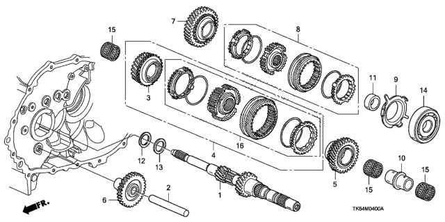 2010 Honda Fit MT Mainshaft Diagram