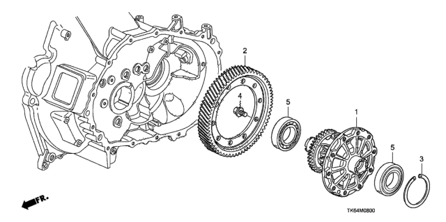 2011 Honda Fit Differential Diagram for 41100-RF0-E00