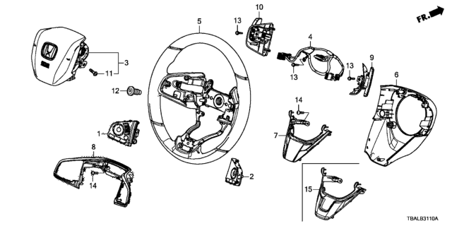 2020 Honda Civic Garnish (Lower) (Type Z) Diagram for 78540-TBD-A10ZB