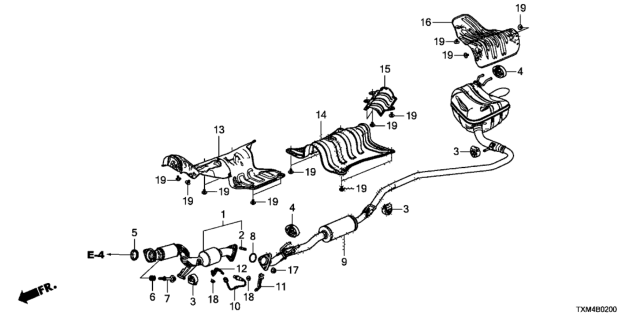 2020 Honda Insight PLATE C, FLR HT/BAF Diagram for 74651-TXM-A00