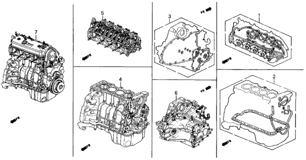 1991 Honda Accord Transmission Assembly (Apx4-010) Diagram for 20021-PX0-830