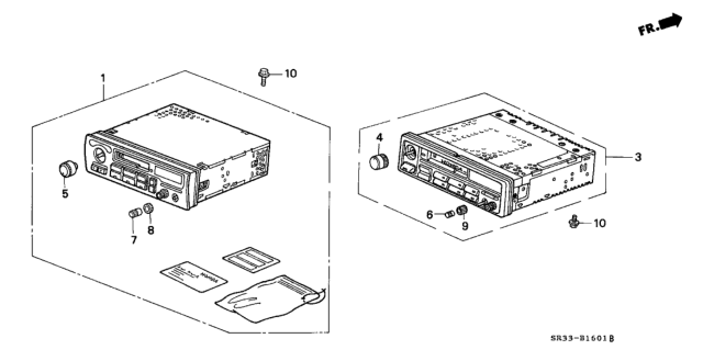 1994 Honda Civic 3 Door SI (ABS) KA 5MT Auto Radio Diagram