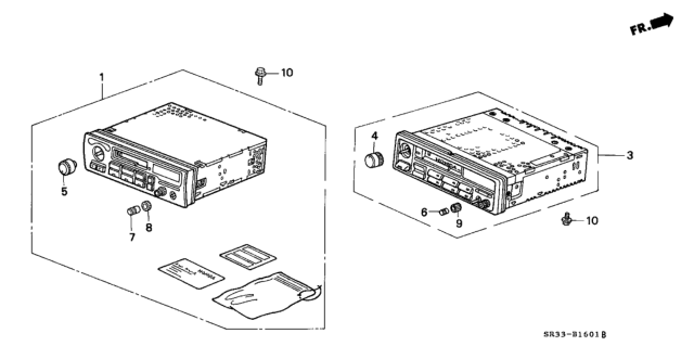 1994 Honda Civic Tuner Assy. Diagram for 39100-SR3-A00