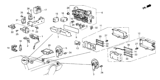 1985 Honda CRX Screw, Pan (6X6) Diagram for 93500-06006-1H