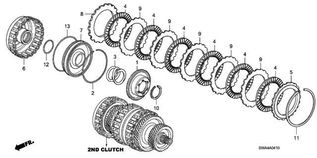 2011 Honda CR-V AT Clutch (2nd) Diagram